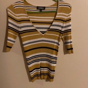 Express shirt - mustard yellow white black - Medium